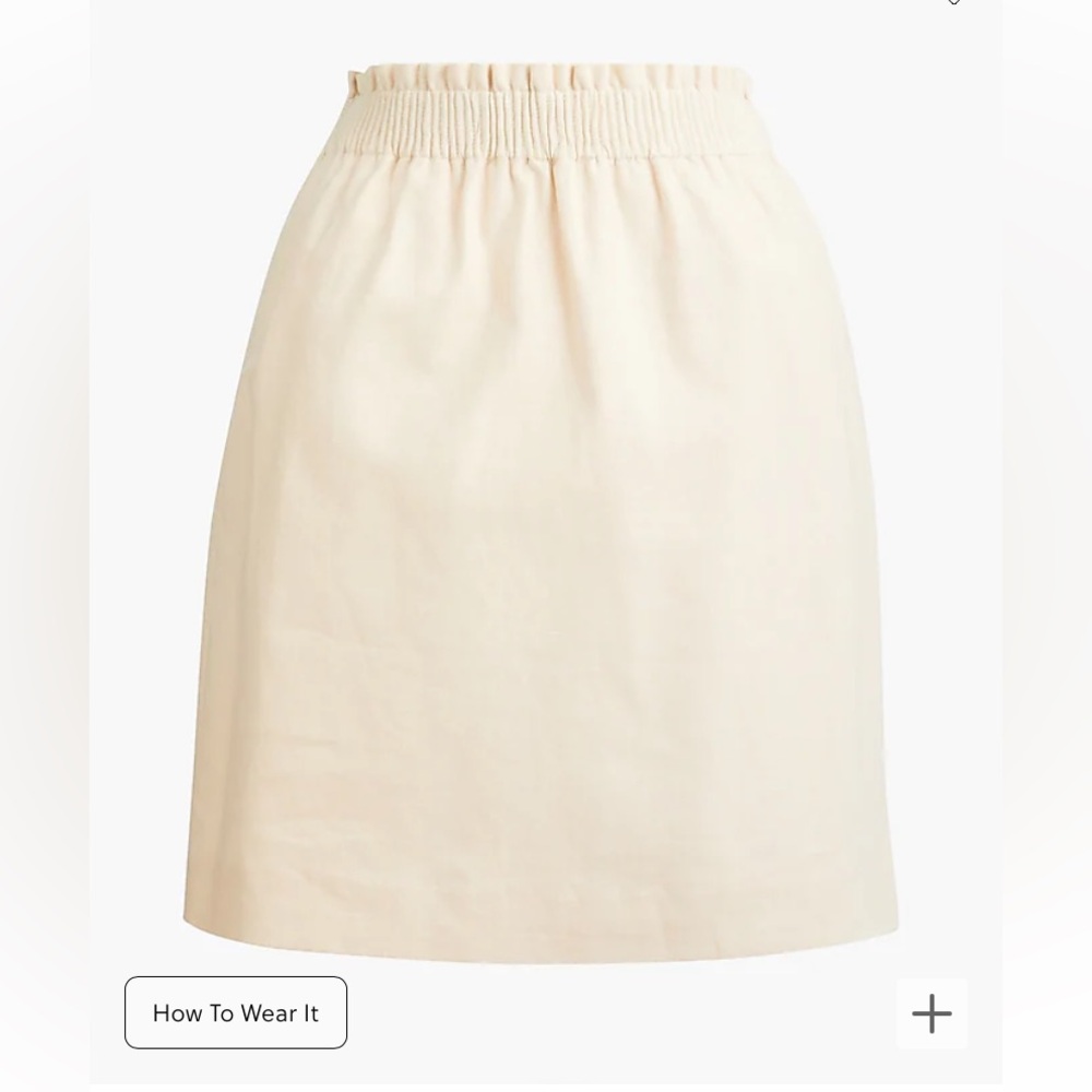 JCrew linen-cotton blend city skirt